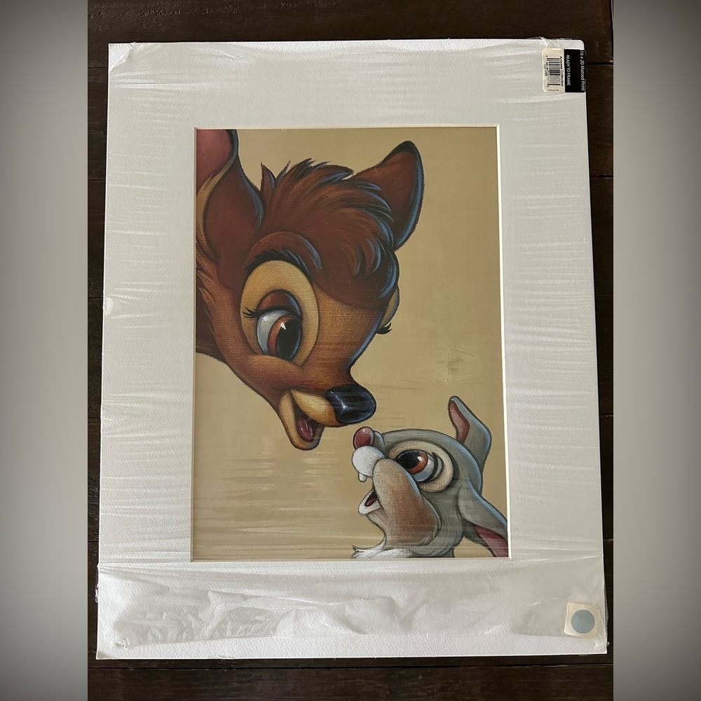 Disney Collectors Matted Print , Bambi & Thumper